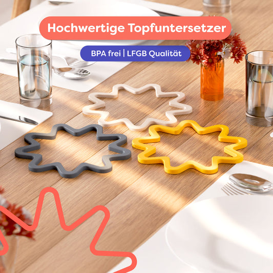Suna Silikon Untersetzer Sternform – hitzebeständig & rutschfest